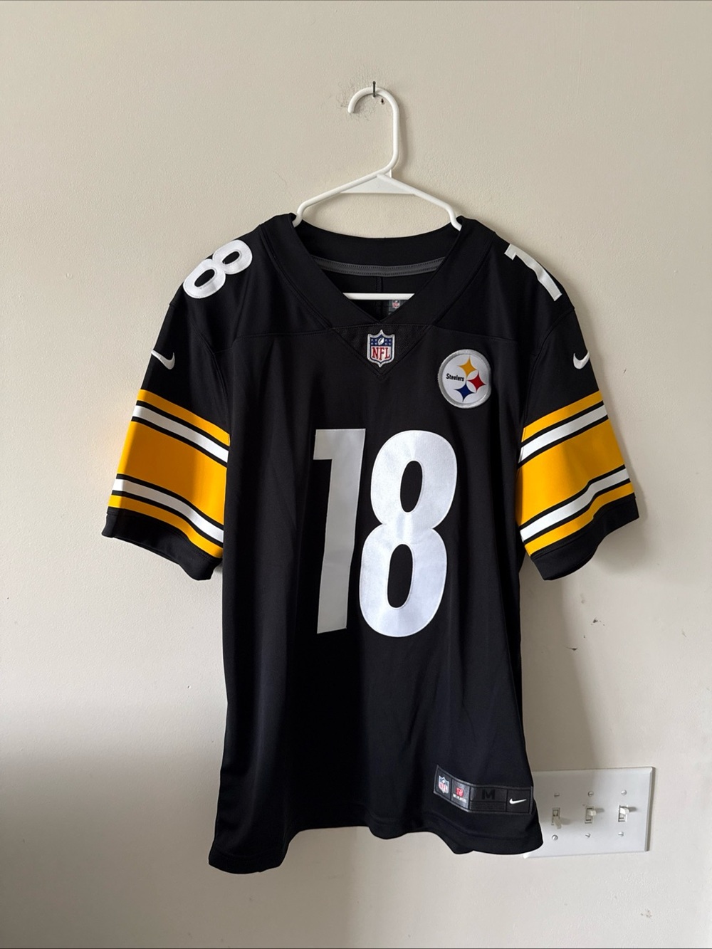 Men’s Nike Diontae Johnson #18 Pittsburgh Steelers Vapor Lmtd Jersey Sz M RARE